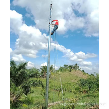 15kv Filipina NEA Standard Galvanized Steel Poles